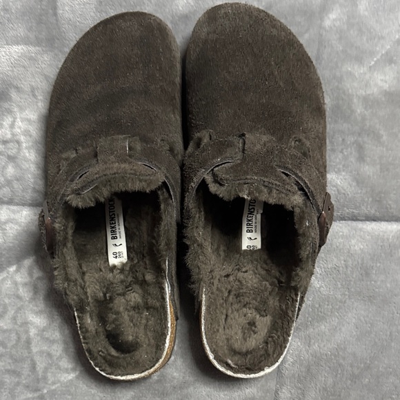 Birkenstock Suede Slip-On Shoes with Buckle - mocha size 40 - Picture 7 of 11